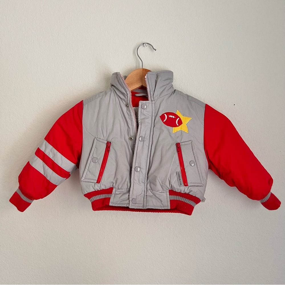 Vintage 90s London Fog Boys Football Coat Sz 2T